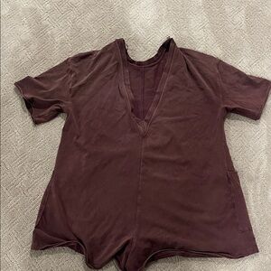 FP Movement by Free People Deep Brown Short Sleeve Tee